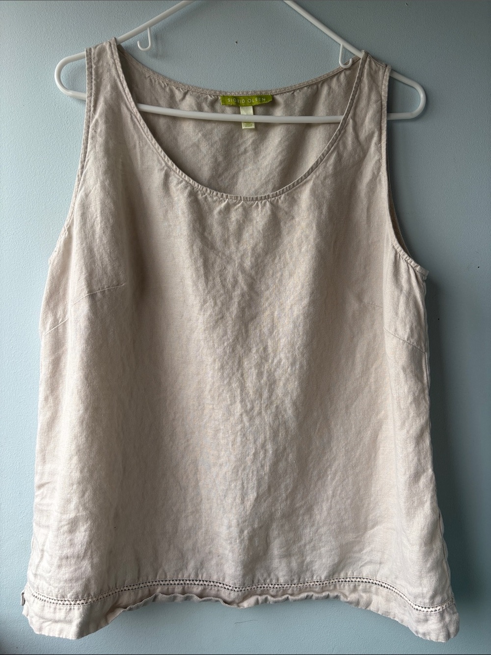 Sigrid Olsen 100% Linen Tank, L